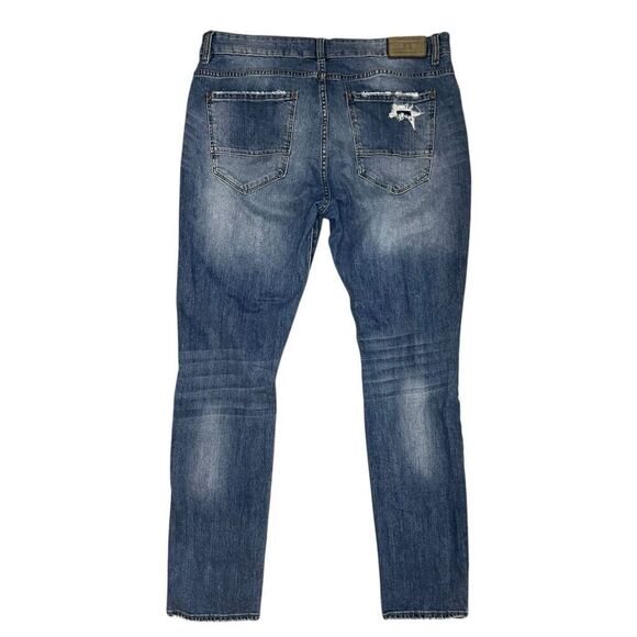Jordan Craig Sean Men’s Distressed Denim Jeans Stretch Relaxed Fit 36/32 - Picture 6 of 8